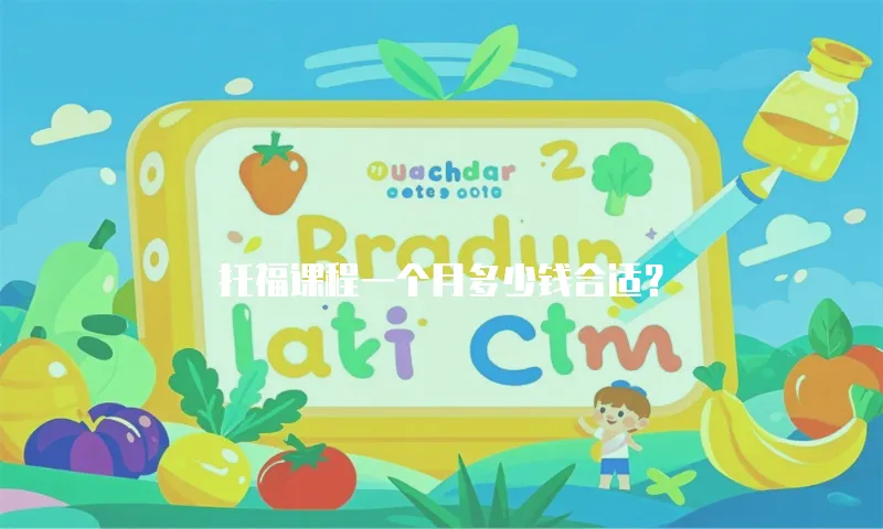 托福课程一个月多少钱合适？