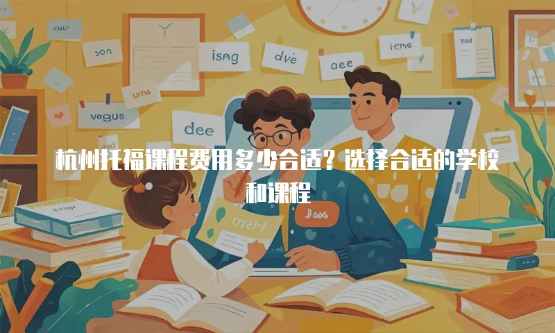 杭州托福课程费用多少合适？选择合适的学校和课程