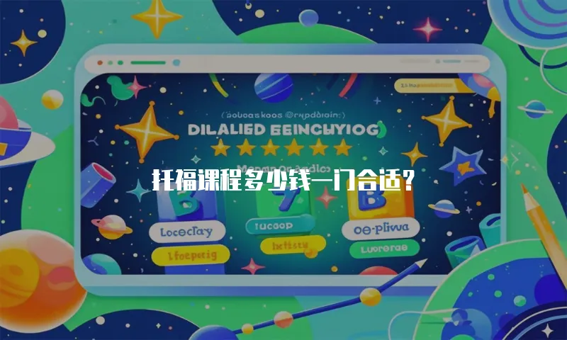 托福课程多少钱一门合适？
