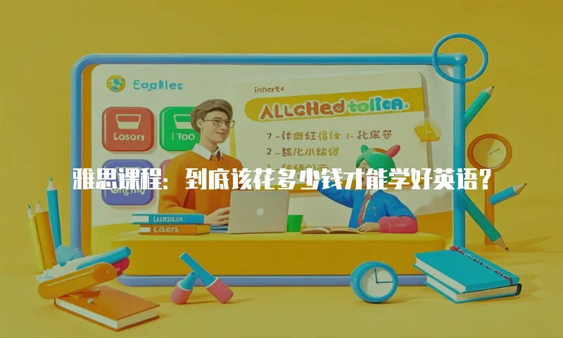 雅思课程：到底该花多少钱才能学好英语？