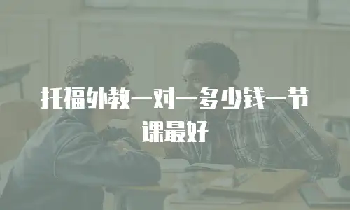 托福外教一对一多少钱一节课最好