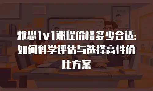 雅思1v1课程价格多少合适：如何科学评估与选择高性价比方案