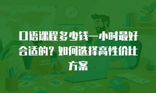 口语课程多少钱一小时最好合适的？如何选择高性价比方案