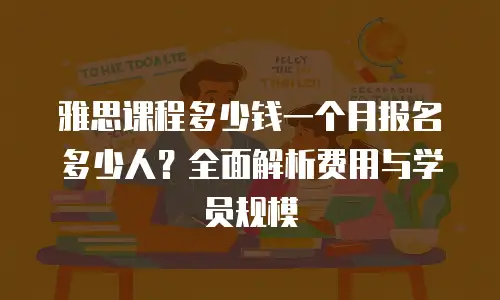 雅思课程多少钱一个月报名多少人？全面解析费用与学员规模