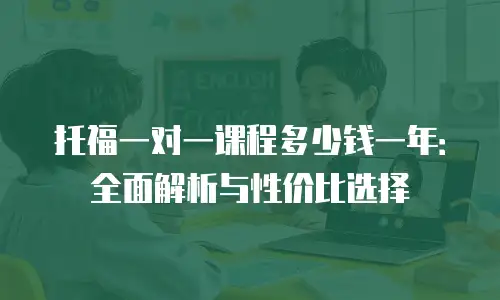 托福一对一课程多少钱一年：全面解析与性价比选择