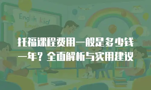 托福课程费用一般是多少钱一年？全面解析与实用建议