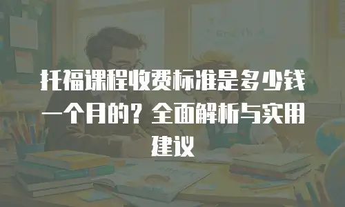 托福课程收费标准是多少钱一个月的？全面解析与实用建议