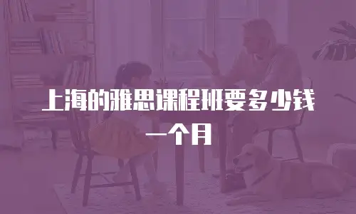 上海的雅思课程班要多少钱一个月