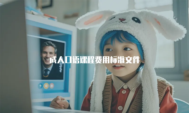 成人口语课程费用标准文件