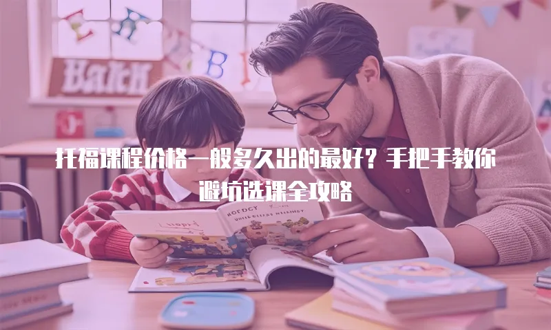 托福课程价格一般多久出的最好？手把手教你避坑选课全攻略