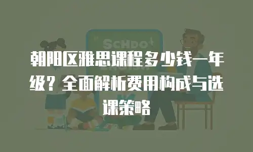 朝阳区雅思课程多少钱一年级？全面解析费用构成与选课策略