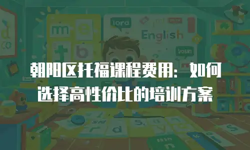朝阳区托福课程费用：如何选择高性价比的培训方案