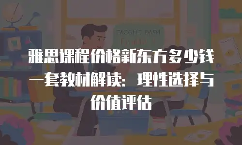 雅思课程价格新东方多少钱一套教材解读：理性选择与价值评估