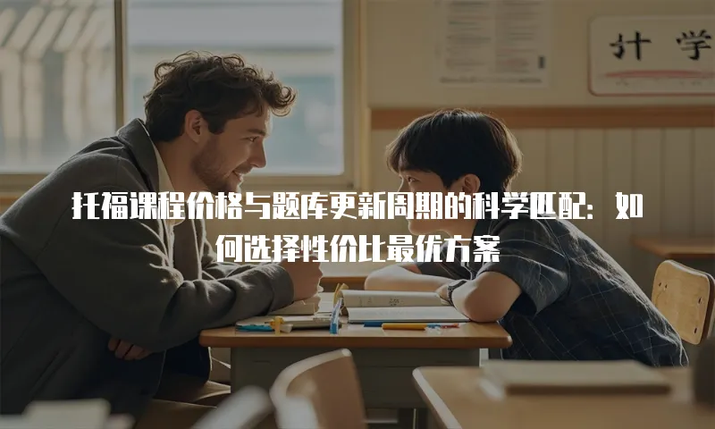 托福课程价格与题库更新周期的科学匹配：如何选择性价比最优方案