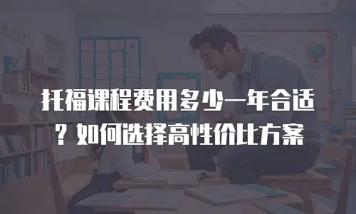 托福课程费用多少一年合适？如何选择高性价比方案