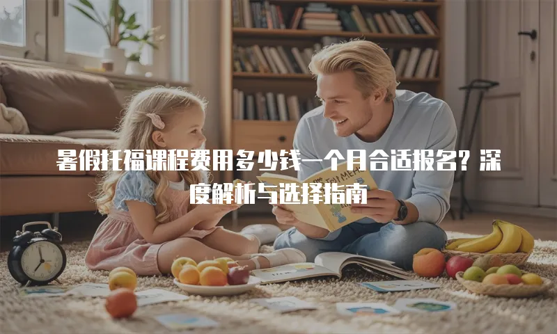 暑假托福课程费用多少钱一个月合适报名？深度解析与选择指南