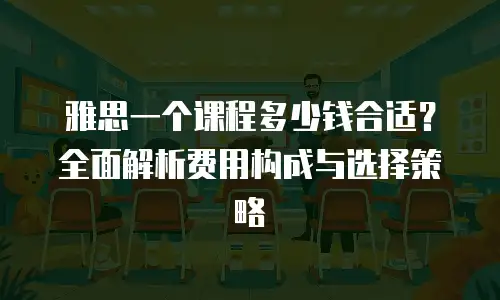 雅思一个课程多少钱合适？全面解析费用构成与选择策略