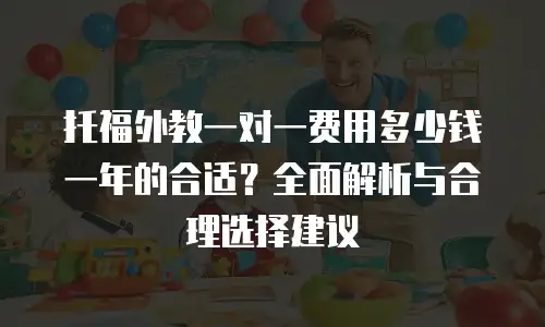 托福外教一对一费用多少钱一年的合适？全面解析与合理选择建议