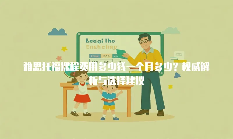 雅思托福课程费用多少钱一个月多少？权威解析与选择建议  