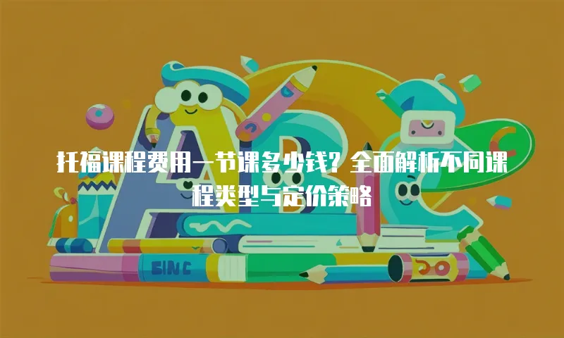 托福课程费用一节课多少钱？全面解析不同课程类型与定价策略