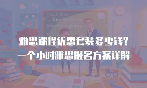 雅思课程优惠套装多少钱？一个小时雅思报名方案详解