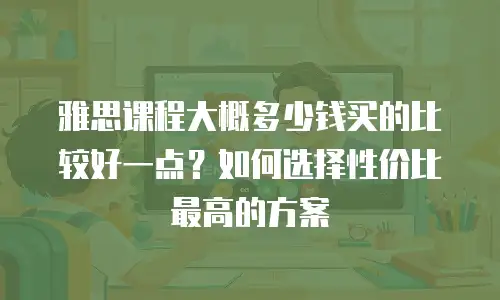 雅思课程大概多少钱买的比较好一点？如何选择性价比最高的方案