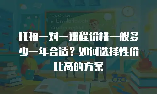 托福一对一课程价格一般多少一年合适？如何选择性价比高的方案