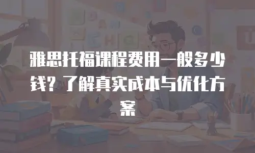 雅思托福课程费用一般多少钱？了解真实成本与优化方案
