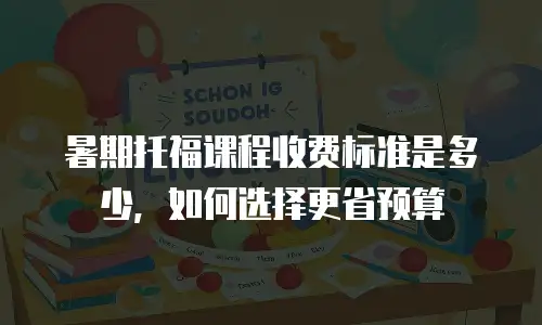 暑期托福课程收费标准是多少，如何选择更省预算