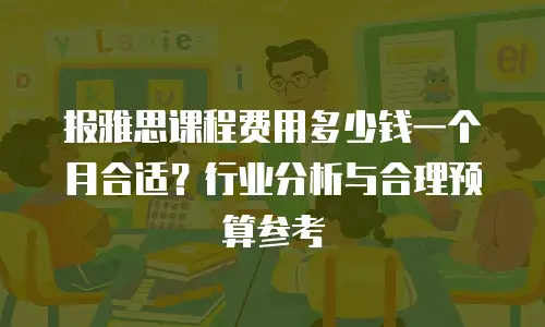 报雅思课程费用多少钱一个月合适？行业分析与合理预算参考