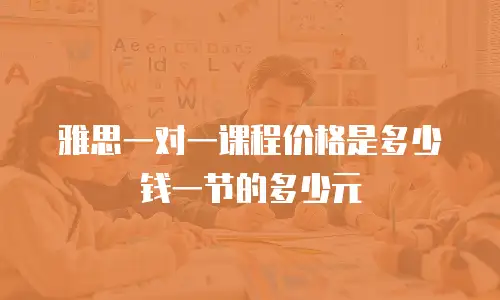 雅思一对一课程价格是多少钱一节的多少元