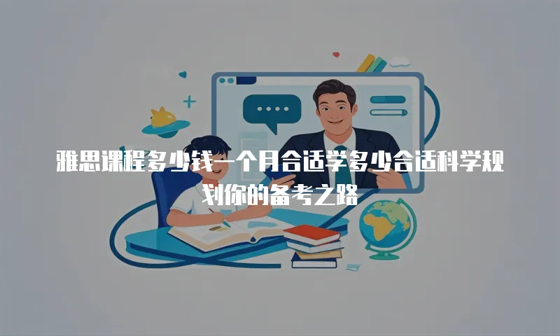 雅思课程多少钱一个月合适学多少合适科学规划你的备考之路  