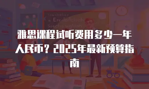 雅思课程试听费用多少一年人民币？2025年最新预算指南