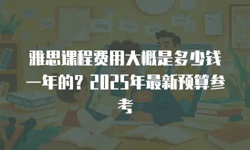 雅思课程费用大概是多少钱一年的？2025年最新预算参考