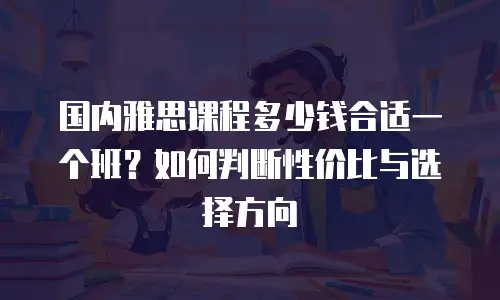 国内雅思课程多少钱合适一个班？如何判断性价比与选择方向