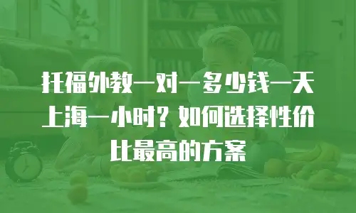 托福外教一对一多少钱一天上海一小时？如何选择性价比最高的方案