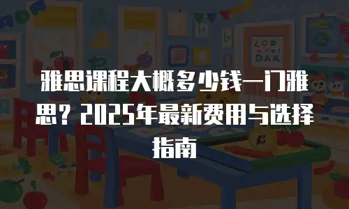 雅思课程大概多少钱一门雅思？2025年最新费用与选择指南