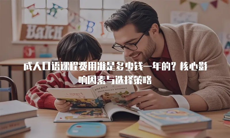 成人口语课程费用准是多少钱一年的？核心影响因素与选择策略  