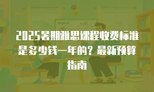 2025暑期雅思课程收费标准是多少钱一年的？最新预算指南
