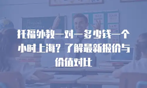 托福外教一对一多少钱一个小时上海？了解最新报价与价值对比