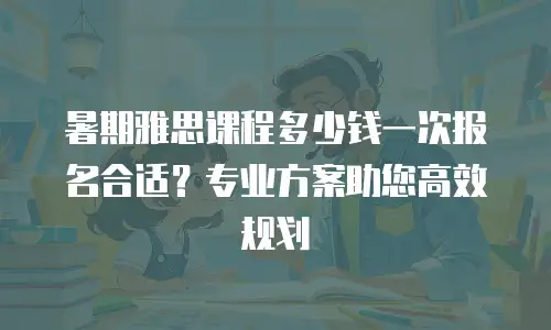 暑期雅思课程多少钱一次报名合适？专业方案助您高效规划