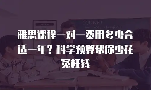 雅思课程一对一费用多少合适一年？科学预算帮你少花冤枉钱