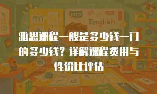 雅思课程一般是多少钱一门的多少钱？详解课程费用与性价比评估