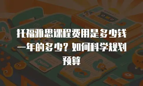 托福雅思课程费用是多少钱一年的多少？如何科学规划预算
