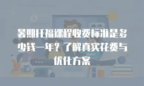 暑期托福课程收费标准是多少钱一年？了解真实花费与优化方案