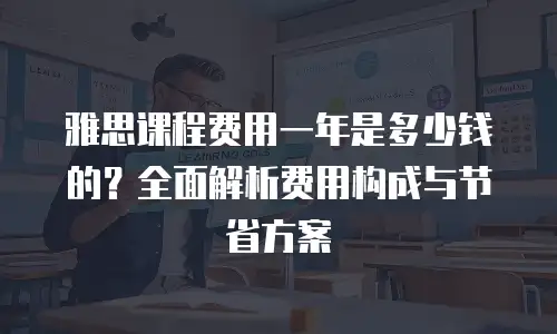 雅思课程费用一年是多少钱的？全面解析费用构成与节省方案