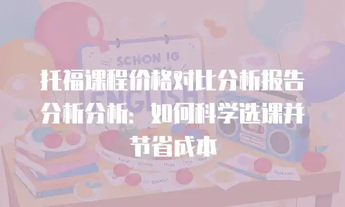托福课程价格对比分析报告分析分析：如何科学选课并节省成本