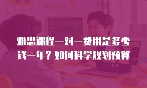 雅思课程一对一费用是多少钱一年？如何科学规划预算