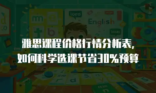 雅思课程价格行情分析表，如何科学选课节省30%预算