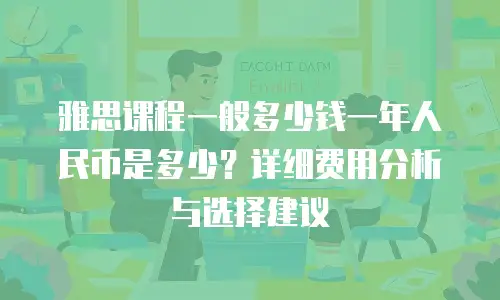 雅思课程一般多少钱一年人民币是多少？详细费用分析与选择建议